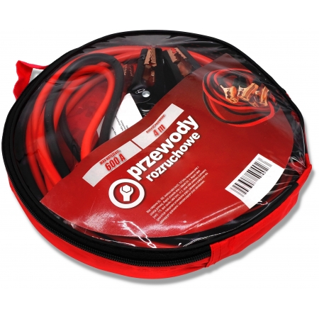 MOCNE PRZEWODY KABLE ROZRUCHOWE 600A 4M 12/24V